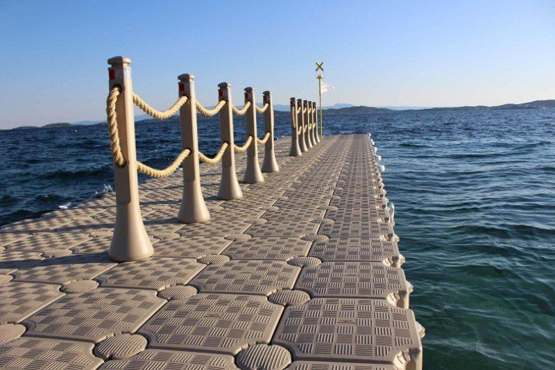 Original CanDock modular boat docking installation photography